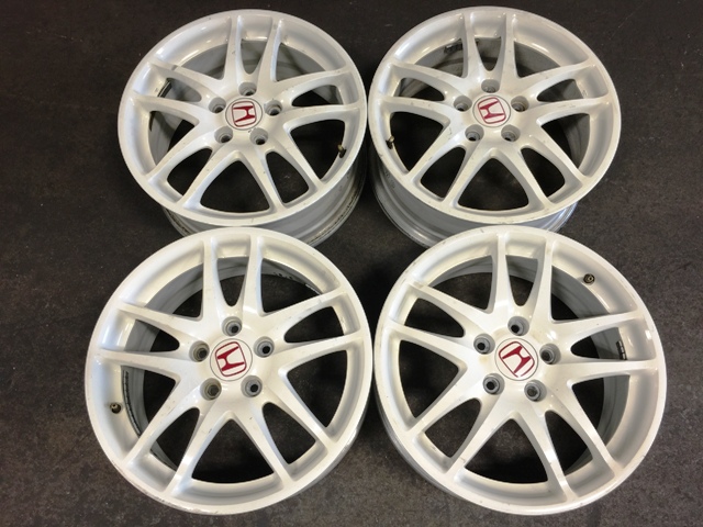 JDM HONDA ACURA RSX DC5 WHITE OEM TYPE-R RIMS MAGS ONLY 5X114.3 17INCH ...