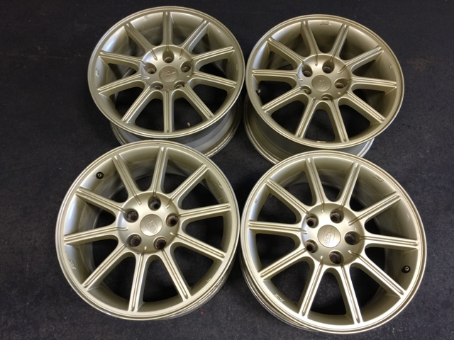 JDM SUBARU IMPREZA WRX STI VERSION 9 GOLD MAGS WHEELS ONLY 5X114.3 17 ...