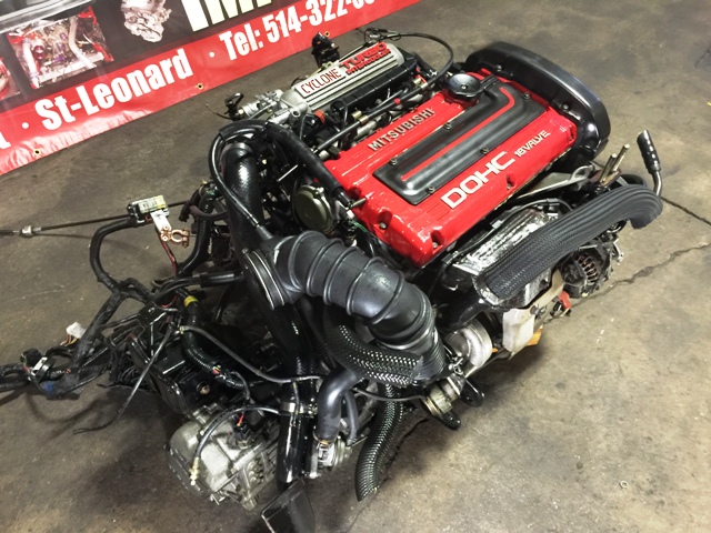 JDM MITSUBISHI 4G63T TURBO CYCLONE 6 BOLT ENGINE WITH MT 5 SPEED AWD ...