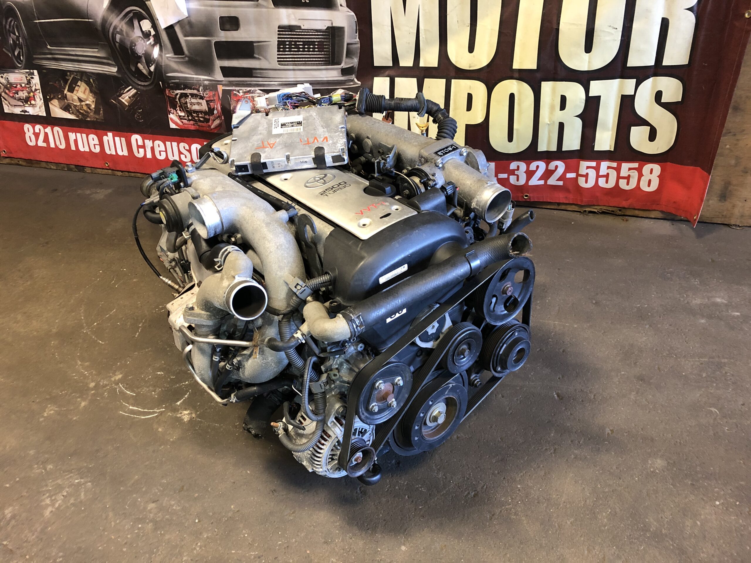 JDM TOYOTA 1JZGTE VVTI 2.5L SINGLE TURBO ENGINE FRONT SUMP SWAP AT